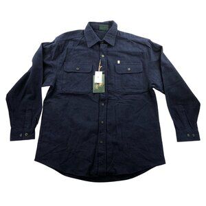 NWT Stillwater Supply Co. Men Shirt Large Long Sleeve Button Up Navy Blue Casual
